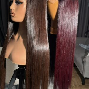 premium vietnamese bone straight wig — brown 26"