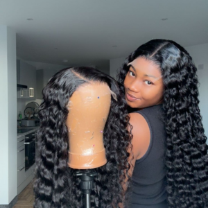 30" sdd virgin deep wave wig with 5*5 frontal