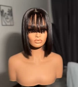 8" premium vietnamese natural color bob wig