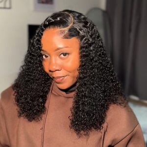 closure installation & styling (water curls)
