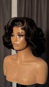 sdd bouncy curls (short wig) 12’ with hd 5*5 lace closure